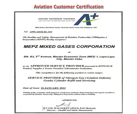 MEPZ MIXED GASES CORP. ((032)340.
